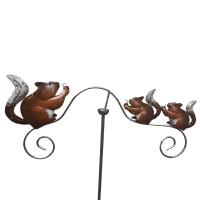 Metal Garden Wind Vane Spinner - Squirrel Design