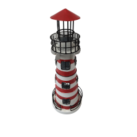 Metal Lighthouse Ornament - Small