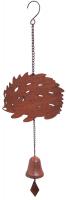 Metal Rustic Decorative Hanging Bell - Hedgehog Design