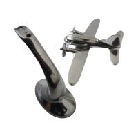 Metal Sculpture - C130 Hercules Transport Airplane Ornament On Display Stand
