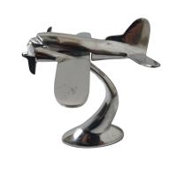 Metal Sculpture - C130 Hercules Transport Airplane Ornament On Display Stand