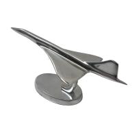 Metal Sculpture - Concorde Aeroplane Ornament On Display Stand