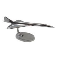 Metal Sculpture - Concorde Aeroplane Ornament On Display Stand