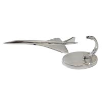 Metal Sculpture - Concorde Aeroplane Ornament On Display Stand