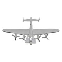 Metal Sculpture - RAF Lancaster Bomber Aeroplane Ornament On Display Stand