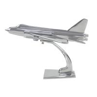 Metal Sculpture - RAF Lightning Fighter Aeroplane Ornament On Display Stand