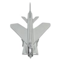 Metal Sculpture - RAF Lightning Fighter Aeroplane Ornament On Display Stand