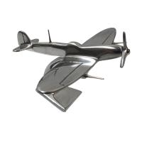 Metal Sculpture - Spitfire Aeroplane Ornament On Display Stand