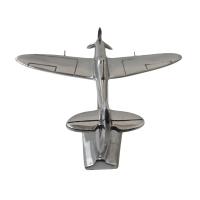 Metal Sculpture - Spitfire Aeroplane Ornament On Display Stand