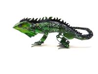 Metal Sculpture - Green Lizard Ornament