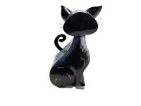 Metal Tuxedo Cat Ornament and Candle Holder