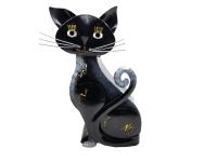 Metal Tuxedo Cat Ornament and Candle Holder