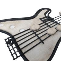 Metal Wall Art - Electric Metal And Wood Guitar
