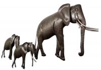 Metal Wall Art - Large Elephant Family