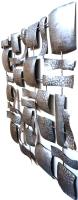 Metal Wall Art - Silver Abstract Grid