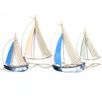 Metal Wall Art - Rustic Fleet Of Sailing Boats