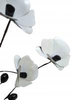 Metal Wall Art - White Poppy Flower Bunch