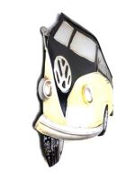 Metal Wall Art - Black and Cream VW Campervan