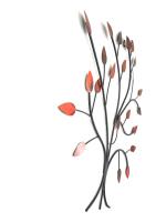 Metal Wall Art - Large Fire Red Summer Tree Branch