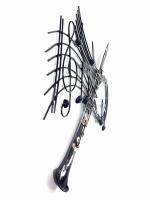 Metal Wall Art - Clarinet Music Swirl