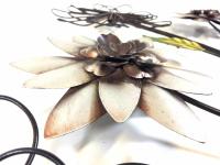 Metal Wall Art - Silver Flower Branch