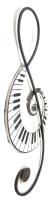 Metal Wall Art - Treble Clef Music Keys