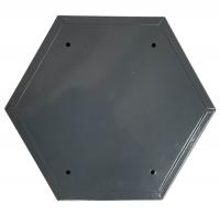 Metal Wall Mounted Hexagon Post Box - Grey