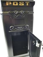 Ornate Freestanding Post Box - Black COLLECTION ONLY