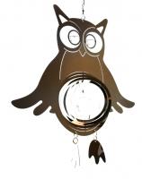 Owl Stainless Steel Wind Spinner