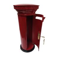 Replica Royal Mail Pillar ER Post Box Or Letter Box - Red, Small