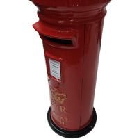 Replica Royal Mail Pillar ER Post Box Or Letter Box - Red, Small