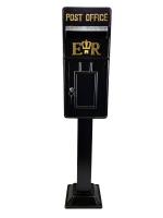 Replica Royal Mail ER Post Box Or Letter Box With Stand - Black COLLECTION ONLY