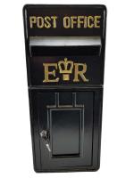 Replica Wall Mounted Royal Mail ER Post Box Or Letter Box - Black
