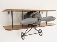 Retro Industrial Vintage Aeroplane Wall Shelf