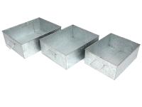 Set of 3 Industrial Stacking Bins or Planters