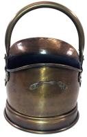 Small Antique Finish Helmet Coal Scuttle Bucket