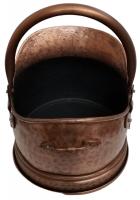 Small Copper Finish Helmet Coal Scuttle Bucket