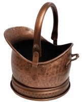 Small Copper Finish Helmet Coal Scuttle Bucket