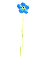 Small Metal Garden Flower Stake - Forget Me Not Design