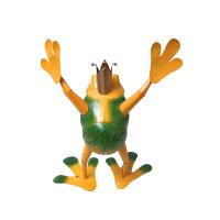 Large Metal Ornament - Standing Crazy Frog With Crown