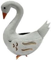 Small Metal Ornament - White Swan