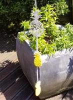 Stainless Steel Decorative Hanging Chain - Yellow Pineapple