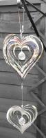 Stainless Steel Double Heart Wind Spinner