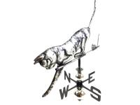 Stainless Steel Garden Weathervane - Cat and Mouse Design