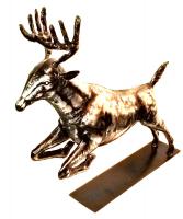 Stainless Steel Sculpture - Leaping Stag