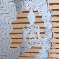 Stainless Steel Wind Spinner - Buddha