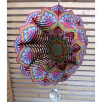 Stainless Steel Wind Spinner - Colour Flower Mandella
