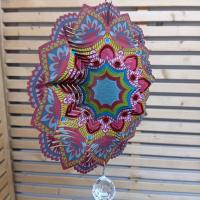Stainless Steel Wind Spinner - Colour Flower Mandella