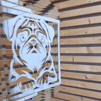 Stainless Steel Wind Spinner - Pug Dog