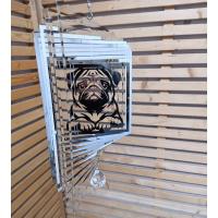 Stainless Steel Wind Spinner - Pug Dog